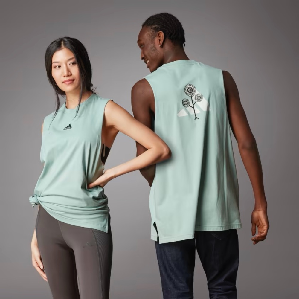🆕 Adidas | Future Icons Mint Green Gender Neutral Sleeveless Relaxed Top NWOT